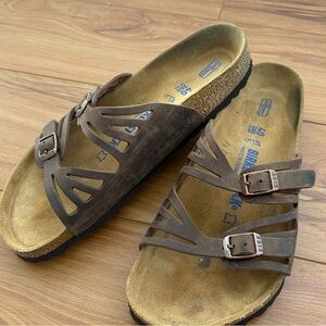 Birkenstock Dark Brown Strappy Sandals